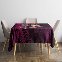 Hawaiian Turtles and Plumeria Tablecloth Polynesian Art Tribal Tattoo Cerise LT03 - Polynesian Pride