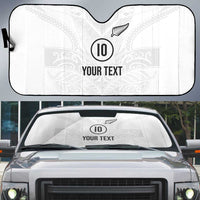Custom New Zealand Football Auto Sun Shade The Whites-Sporty T90 Style - Polynesian Pride