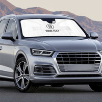 Custom New Zealand Football Auto Sun Shade The Whites-Sporty T90 Style - Polynesian Pride