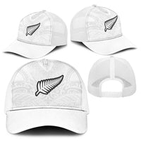New Zealand Football Baseball Net Cap The Whites-Sporty T90 Style LT03 - Polynesian Pride