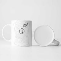 Custom New Zealand Football Ceramic Mug The Whites-Sporty T90 Style - Polynesian Pride