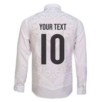 Custom New Zealand Football Family Matching Long Sleeve Bodycon Dress and Hawaiian Shirt The Whites-Sporty T90 Style - Polynesian Pride