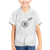 Custom New Zealand Football Family Matching Mermaid Dress and Hawaiian Shirt The Whites-Sporty T90 Style - Polynesian Pride