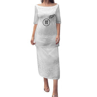 Custom New Zealand Football Family Matching Puletasi and Hawaiian Shirt The Whites-Sporty T90 Style - Polynesian Pride