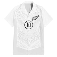 Custom New Zealand Football Family Matching Short Sleeve Bodycon Dress and Hawaiian Shirt The Whites-Sporty T90 Style - Polynesian Pride