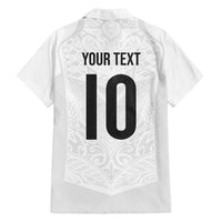 Custom New Zealand Football Family Matching Tank Maxi Dress and Hawaiian Shirt The Whites-Sporty T90 Style - Polynesian Pride