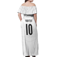 Custom New Zealand Football Off Shoulder Maxi Dress The Whites-Sporty T90 Style - Polynesian Pride