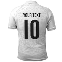 Custom New Zealand Football Polo Shirt The Whites-Sporty T90 Style - Polynesian Pride