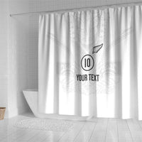 Custom New Zealand Football Shower Curtain The Whites-Sporty T90 Style - Polynesian Pride