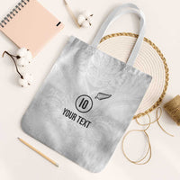 Custom New Zealand Football Tote Bag The Whites-Sporty T90 Style - Polynesian Pride