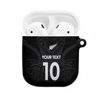 Custom Aotearoa Rugby AirPods Case The Blacks-Sporty T90 Style LT03 Black - Polynesian Pride