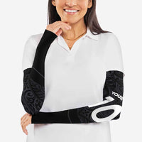 Custom Aotearoa Rugby Arm Sleeves The Blacks-Sporty T90 Style - Polynesian Pride