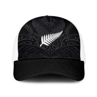 Aotearoa Rugby Baseball Net Cap The Blacks-Sporty T90 Style LT03 One Size White Black - Polynesian Pride