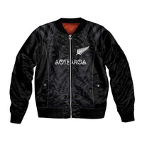 Custom Aotearoa Rugby Bomber Jacket The Blacks-Sporty T90 Style - Polynesian Pride