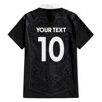 Custom Aotearoa Rugby Family Matching Off The Shoulder Long Sleeve Dress and Hawaiian Shirt The Blacks-Sporty T90 Style - Polynesian Pride