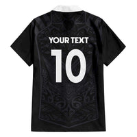 Custom Aotearoa Rugby Family Matching Off Shoulder Maxi Dress and Hawaiian Shirt The Blacks-Sporty T90 Style - Polynesian Pride