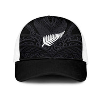 Aotearoa Rugby Mesh Trucker Cap The Blacks-Sporty T90 Style LT03 One Size White Black - Polynesian Pride