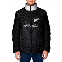 Custom Aotearoa Rugby Padded Jacket The Blacks-Sporty T90 Style - Polynesian Pride