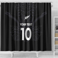 Custom Aotearoa Rugby Shower Curtain The Blacks-Sporty T90 Style - Polynesian Pride