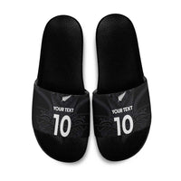Custom Aotearoa Rugby Slide Sandals The Blacks-Sporty T90 Style - Polynesian Pride