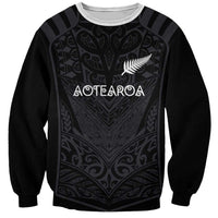 Custom Aotearoa Rugby Sweatshirt The Blacks-Sporty T90 Style - Polynesian Pride