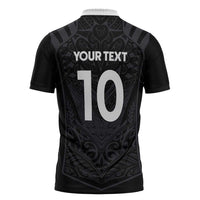 Custom Aotearoa Rugby Zipper Polo Shirt The Blacks-Sporty T90 Style - Polynesian Pride