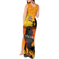 Niue ANZAC Day Tank Maxi Dress Soldier and Gallipoli Lest We Forget LT03 - Polynesian Pride