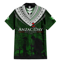 Norfolk Island ANZAC Day Family Matching Mermaid Dress and Hawaiian Shirt Soldier Lest We Forget Camouflage LT03 - Polynesian Pride