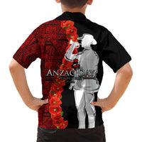 Tonga ANZAC Day Hawaiian Shirt Red Poppies Flower Soldier Lest We Forget LT03 - Polynesian Pride