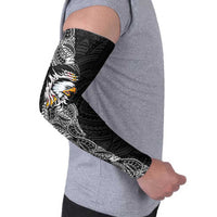 American Samoa Flag Day Arm Sleeves Tribal Tattoo with Eagle Black LT03 - Polynesian Pride