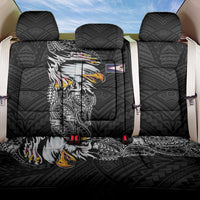 American Samoa Flag Day Back Car Seat Cover Tribal Tattoo with Eagle Black LT03 One Size Black - Polynesian Pride