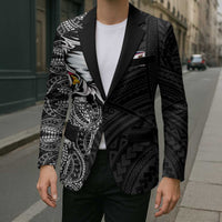 American Samoa Flag Day Blazer Tribal Tattoo with Eagle Black LT03 - Polynesian Pride