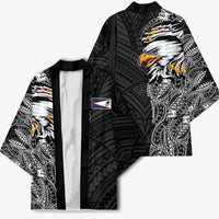 American Samoa Flag Day Kimono Tribal Tattoo with Eagle Black LT03 - Polynesian Pride