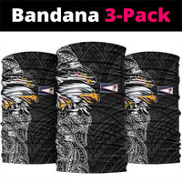 American Samoa Flag Day Neck Gaiter Tribal Tattoo with Eagle Black LT03 package One Size: 25*50cm Black - Polynesian Pride