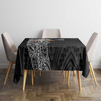 American Samoa Flag Day Tablecloth Tribal Tattoo with Eagle Black LT03 - Polynesian Pride
