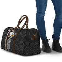 American Samoa Flag Day Travel Bag Tribal Tattoo with Eagle Black LT03 - Polynesian Pride