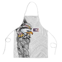 American Samoa Flag Day Apron Tribal Tattoo with Eagle White LT03 White - Polynesian Pride