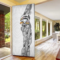 American Samoa Flag Day Door Cover Tribal Tattoo with Eagle White LT03 - Polynesian Pride
