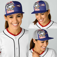 American Samoa Flag Day Baseball Net Cap Tribal Tattoo with Eagle Blue-Red LT03 - Polynesian Pride