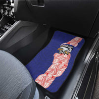 American Samoa Flag Day Car Mats Tribal Tattoo with Eagle Blue-Red LT03 - Polynesian Pride