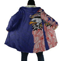 American Samoa Flag Day Cloak Tribal Tattoo with Eagle Blue-Red LT03 - Polynesian Pride
