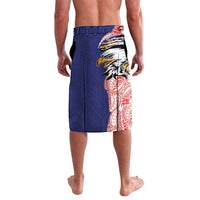 American Samoa Flag Day Lavalava Tribal Tattoo with Eagle Blue-Red LT03 - Polynesian Pride