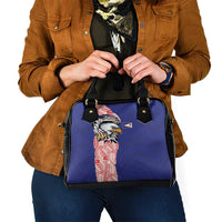 American Samoa Flag Day Shoulder Handbag Tribal Tattoo with Eagle Blue-Red LT03 - Polynesian Pride