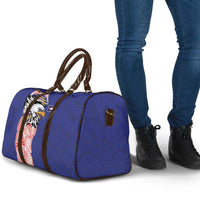American Samoa Flag Day Travel Bag Tribal Tattoo with Eagle Blue-Red LT03 - Polynesian Pride
