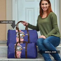 American Samoa Flag Day Travel Bag Tribal Tattoo with Eagle Blue-Red LT03 - Polynesian Pride
