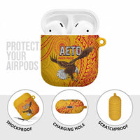 American Samoa Flag Day AirPods Case Fautasi Race Pago Pago-Aeto Eagle Wings Tribal Style LT03 - Polynesian Pride