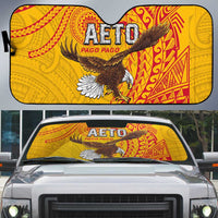 American Samoa Flag Day Auto Sun Shade Fautasi Race Pago Pago-Aeto Eagle Wings Tribal Style LT03 Multicolor - Polynesian Pride
