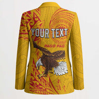 Personalised American Samoa Flag Day Blazer Fautasi Race Pago Pago-Aeto Eagle Wings Tribal Style LT03 - Polynesian Pride