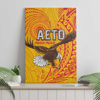 American Samoa Flag Day Canvas Wall Art Fautasi Race Pago Pago-Aeto Eagle Wings Tribal Style LT03 - Polynesian Pride