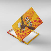 American Samoa Flag Day Canvas Wall Art Fautasi Race Pago Pago-Aeto Eagle Wings Tribal Style LT03 With Frame Multicolor - Polynesian Pride